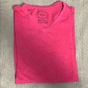 2/$10 American Eagle Pink V Neck Large